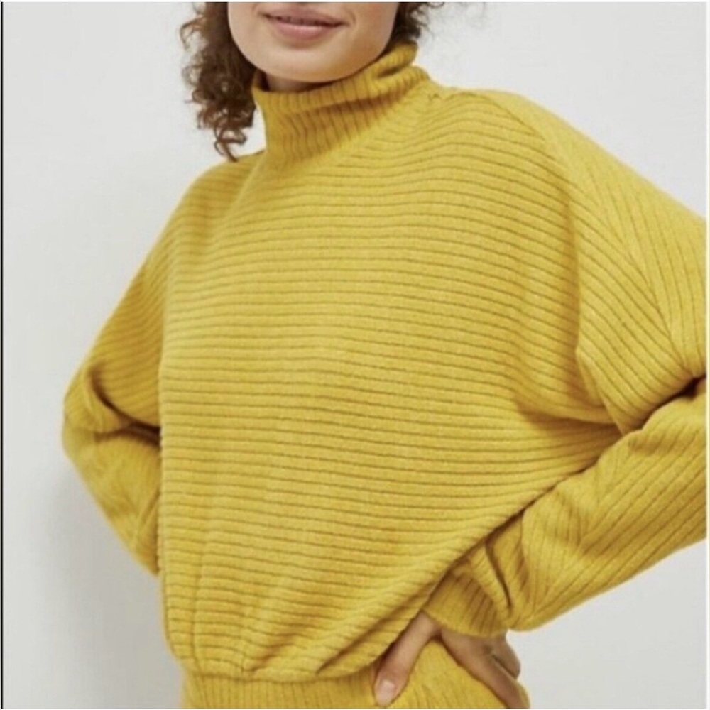 Anthropologie Saturday Sunday Mariah Ribbed Knit Long Sleeve Dress Size Small - Picture 4 of 10